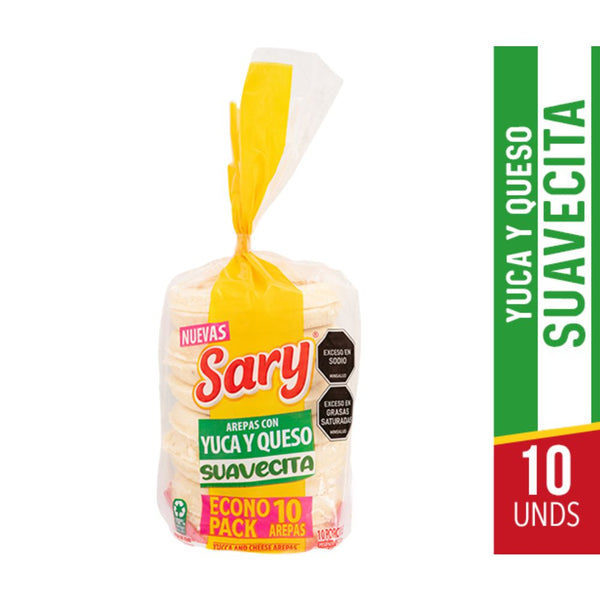 arepa sary 10u 700g yuca/queso suavecita
