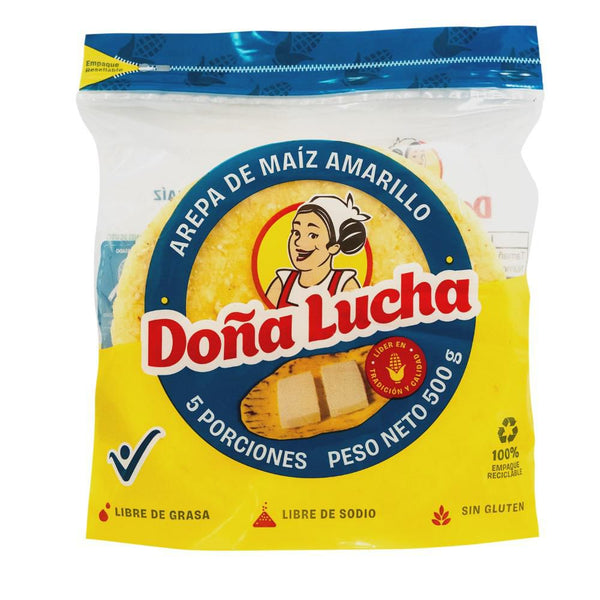 arepa dona luchita 500g maiz amarillo