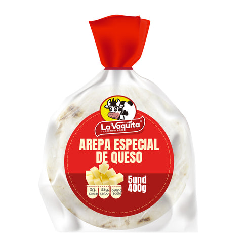 AREPA VAQUITA 5U 400G ESPECIAL/QUESO
