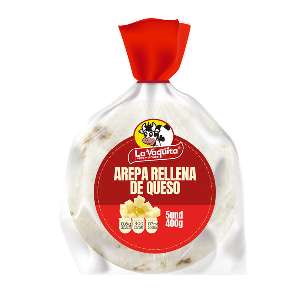 AREPA VAQUITA 5U 400G RELLENA DE QUESO
