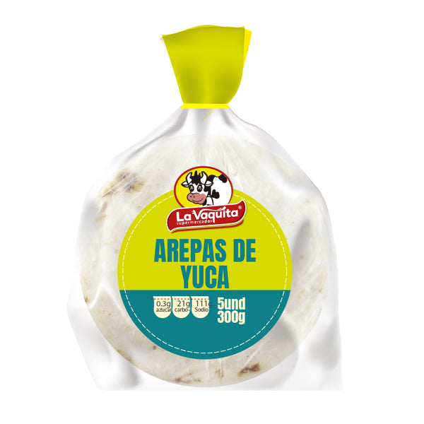 AREPA VAQUITA 5U 300G YUCA/QUESO