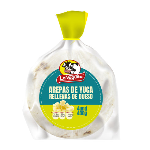 AREPA VAQUITA 5U 400G YUCA RELL/QUESO