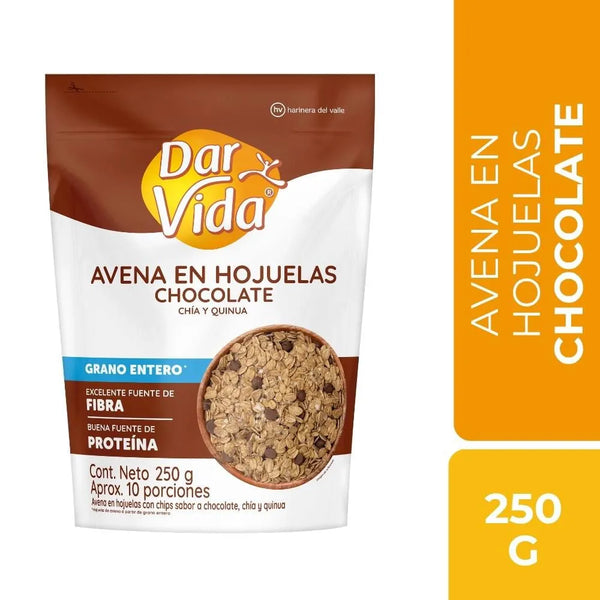 AVENA HOJUELAS DAR VIDA 250G CHOCOLATE