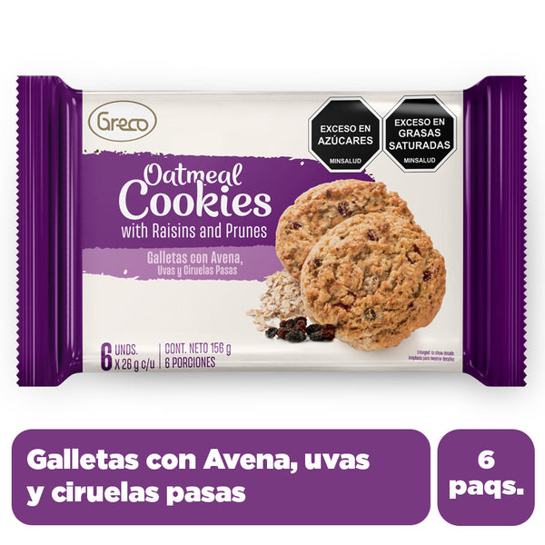 GALLETA GRECO 156G INTEGRAL AVENA/UVAS/C