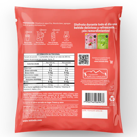 TE HINDU 22.5G FRUTOS ROJOS S/A