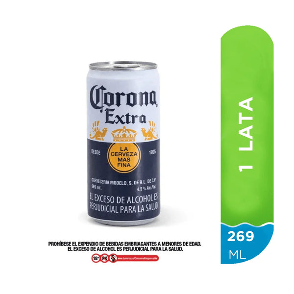 CERVEZA CORONA EXTRA 269ML LATA
