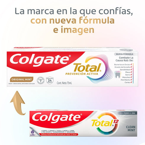 Crema Dental Colgate Total Original Mint Prevención Activa 75ml