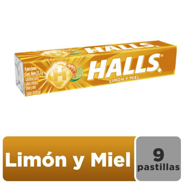 halls tubo 9u 25.5g limon y miel