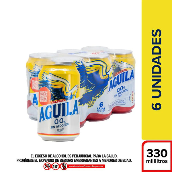 CERVEZA AGUILA 6U 1980ML CERO