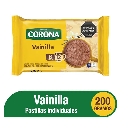 CHOCOLATE EN PASTA CORONA 200G VAINILLA