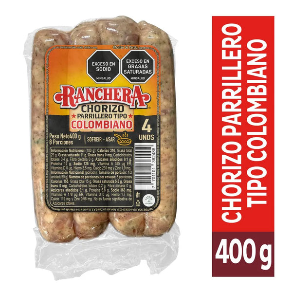 CHORIZO RANCHERA 400G COLOMBIANO