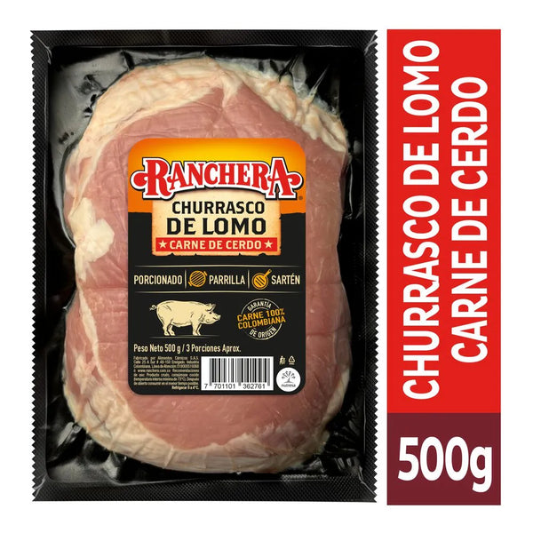 CHURRASCO DE LOMO RANCHERA 500G CERDO
