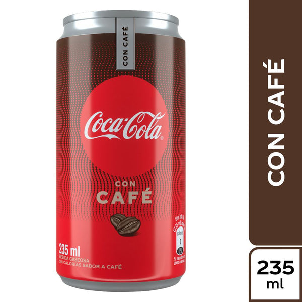 gaseosa coca cola 235ml café