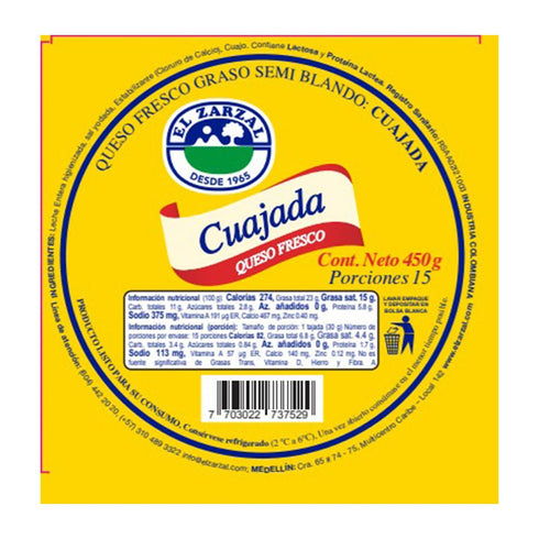 CUAJADA 450G ZARZAL
