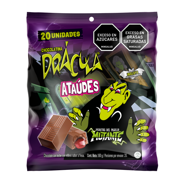 CHOCOLATINA DRACULA 20U 160G ATAUDES