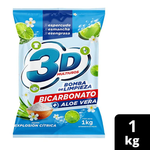 DETERG 3D 1000G POLVO EXPLOSION CITRICA