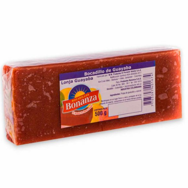 BOCADILLO BONANZA 500G LONJA GUAYABA
