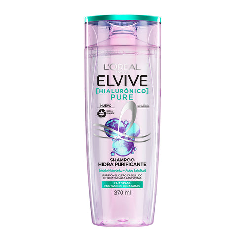 SHAMPOO ELVIVE 370ML PURE ACIDO HIALURON