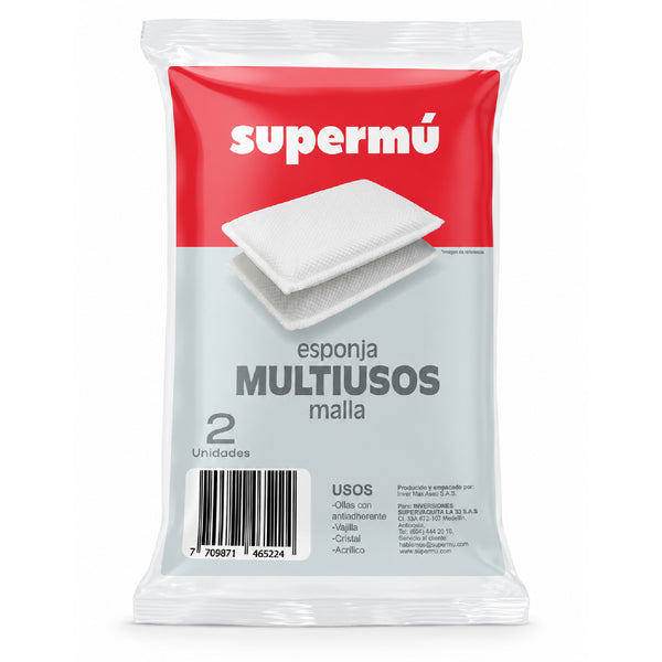 ESPONJA SUPERMU 2U MULTIUSOS MALLA