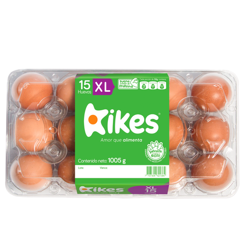 HUEVO KIKES 15U PET XL