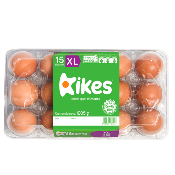 HUEVO KIKES 15U PET XL