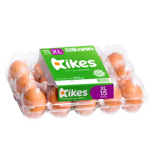 HUEVO KIKES 15U PET XL