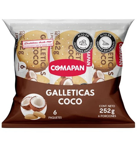 GALLETA COMAPAN 6U 252G DE COCO