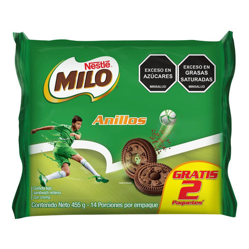 galleta milo 455g anillos pg 12 llv 14