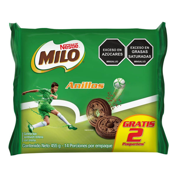 galleta milo 455g anillos pg 12 llv 14