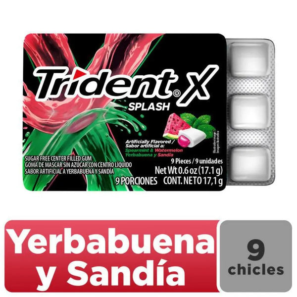CHICLETS TRIDENT 9U 17.1G SPLASH YERBABU