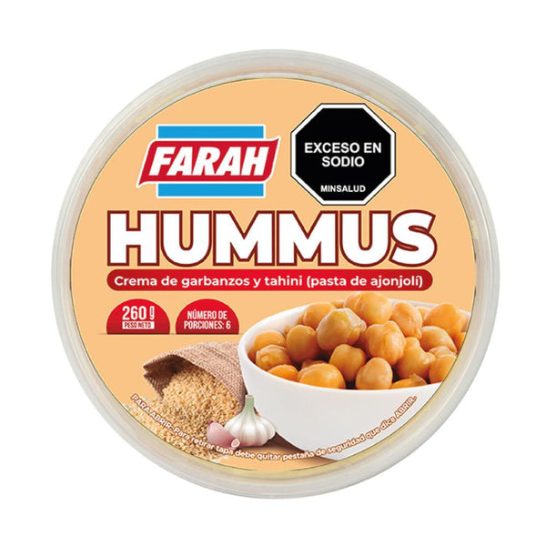 hummus de garbanzo y tahini farah 260g