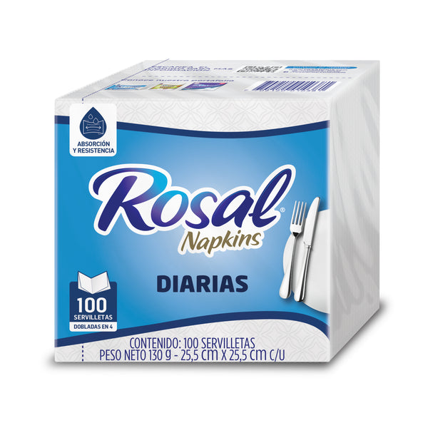 SERVILLETA ROSAL 100U BLANCA