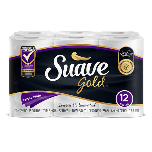 PAPEL HIG SUAVEGOLD 12U 32M 3HOJAS