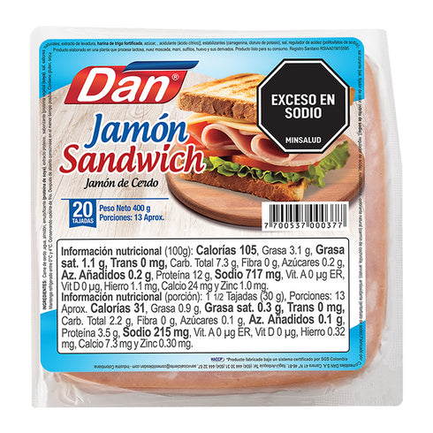 JAMON SANDWICH DAN 400G
