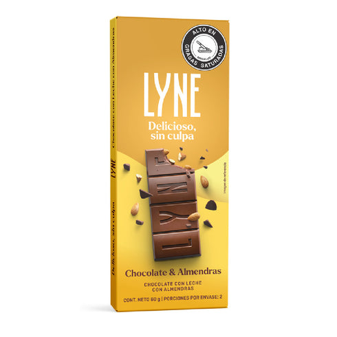 Chocolatina LYNE Leche Alm 4plegx10unx60gr