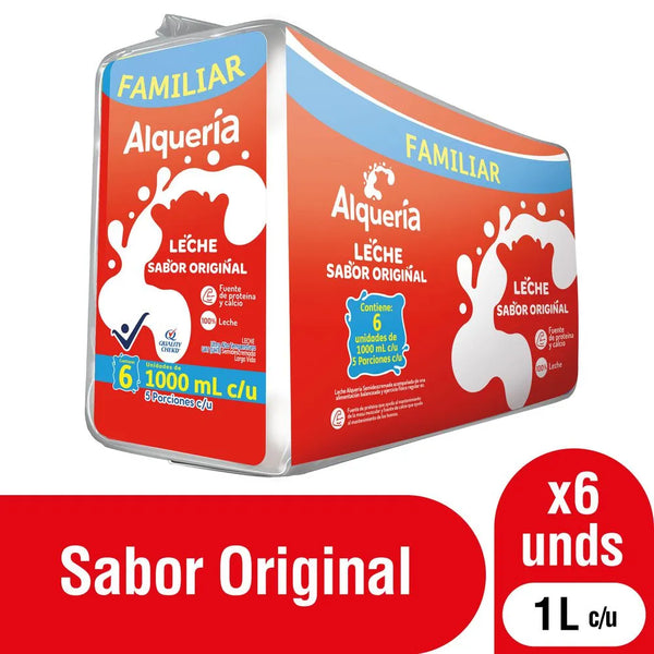 LECHE ALQUERIA 6U 6000ML DESLACTOSADA BO