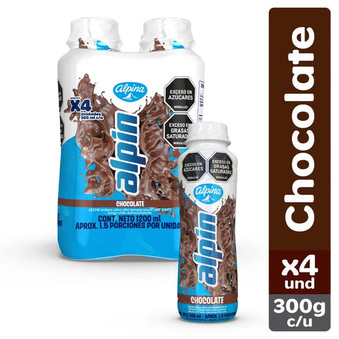 BEBIDA ALPIN CHOCOL 4U 1200ML BOTELLA