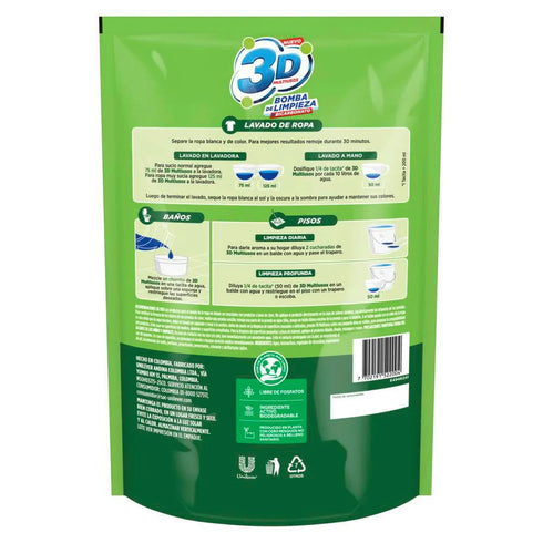 DETERG LIQ 3D 1800ML MULTIUSOS MANZANA