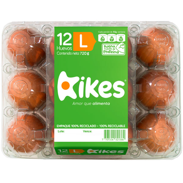 HUEVO KIKES 12U PET TRANPARE L