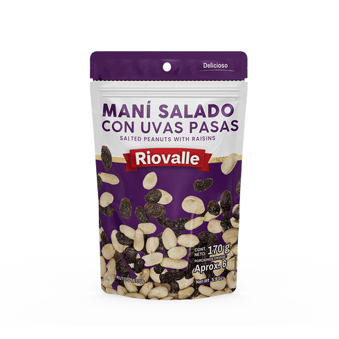 MANI RIOVALLE 170G UVAS PASAS