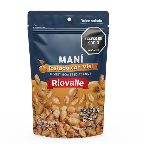 MANI RIOVALLE 140G TOSTADO CON MIEL