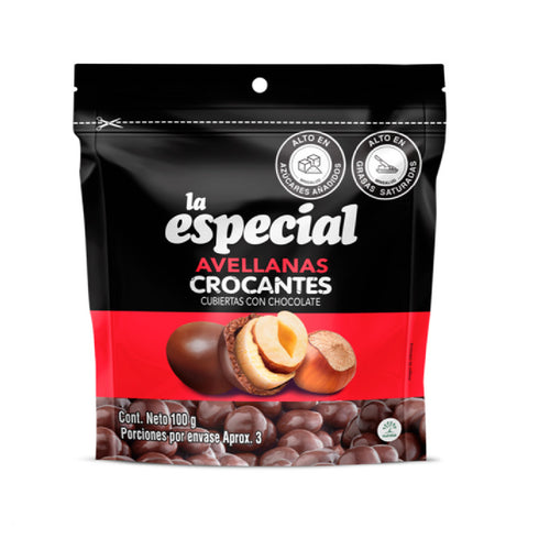 AVELLANAS CROCANTES CUBIERTAS CON CHOCOLATE 100G