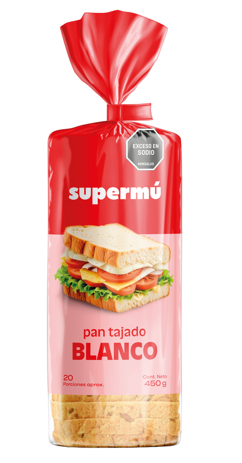 PAN TAJADO SUPERMU 450G BLANCO