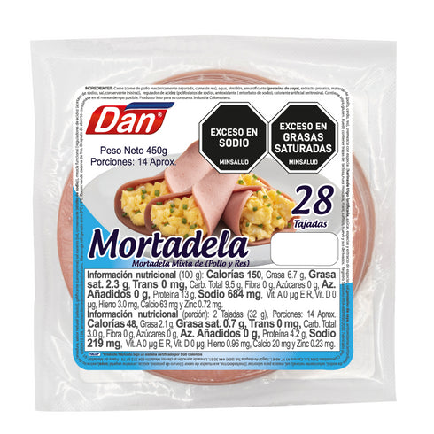 MORTADELA DAN 450G 28 TAJADAS