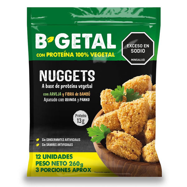 nuggets bvegetal 12u 260g proteinas