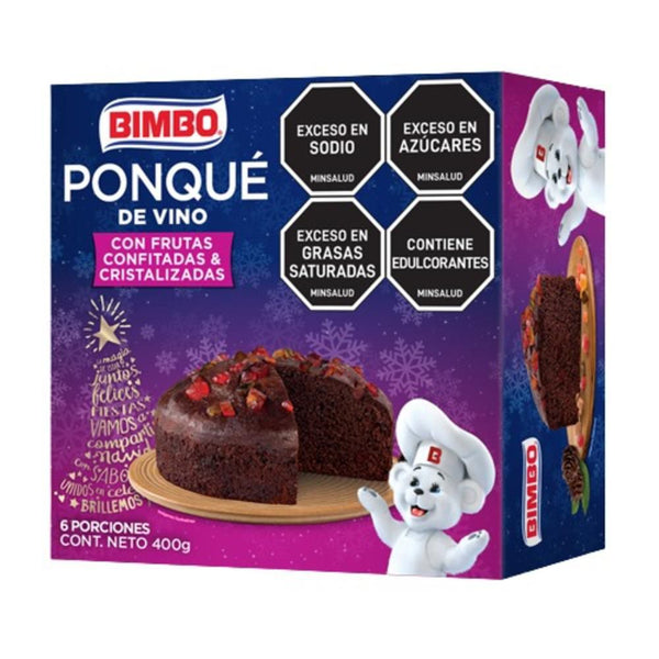 ponque bimbo vino 400g con frutas