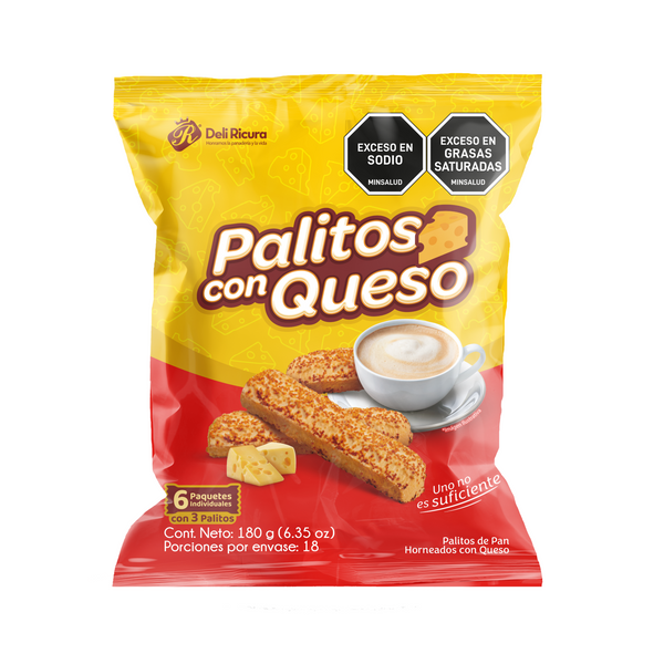 PALITO QUESO DELIRICURA 6U 180G