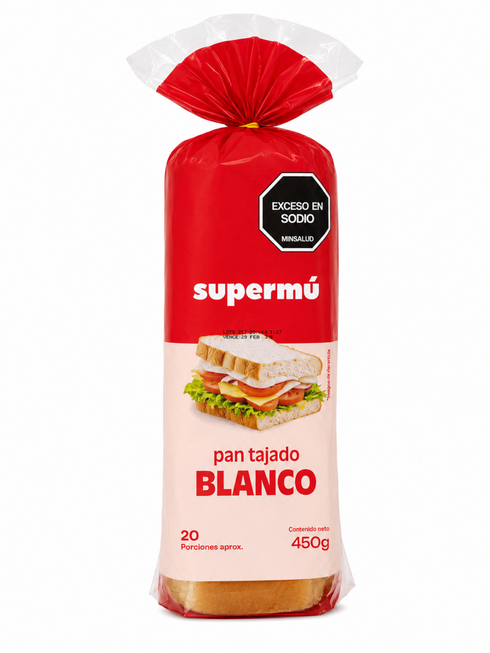 PAN TAJADO SUPERMU 450G BLANCO