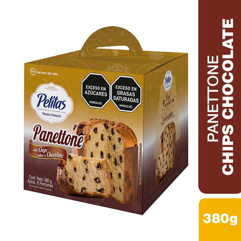 panettone petitas 380g chips de chocolat