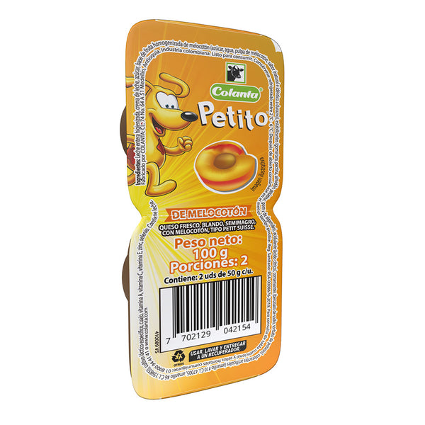 PETITO COLANTA 2U 100G MELOCOTON